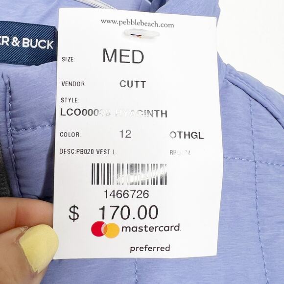 CUTTER & BUCK Rainier PrimaLoft Eco Insulated Puffer Vest Hyacinth Womens M NWT - Picture 2 of 8